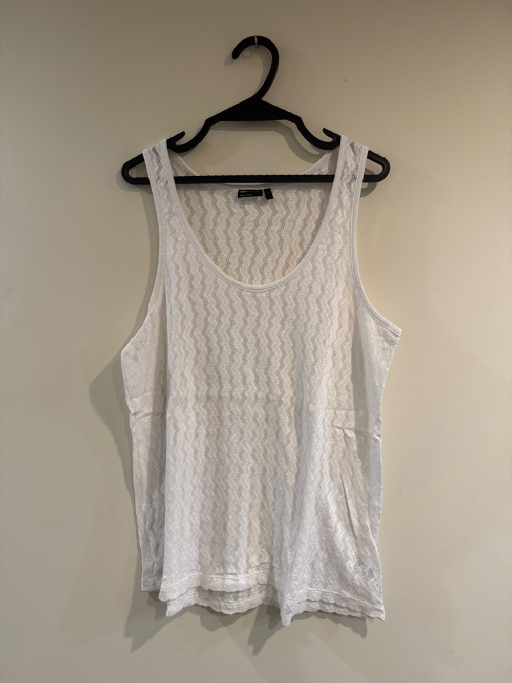 ASOS White Lace-Texture Men's Tank Top